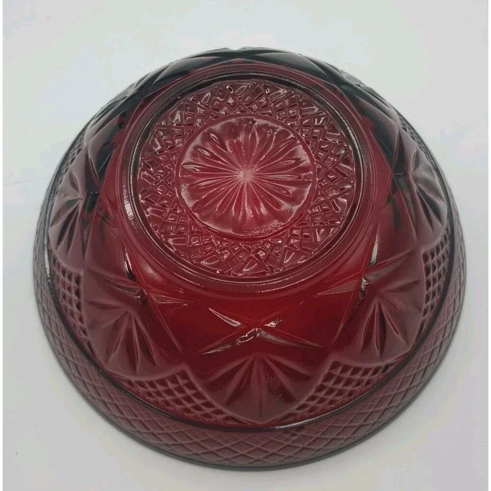 Ruby Red Luminarc Cristal d’Arques Durand France Bowls 5.5